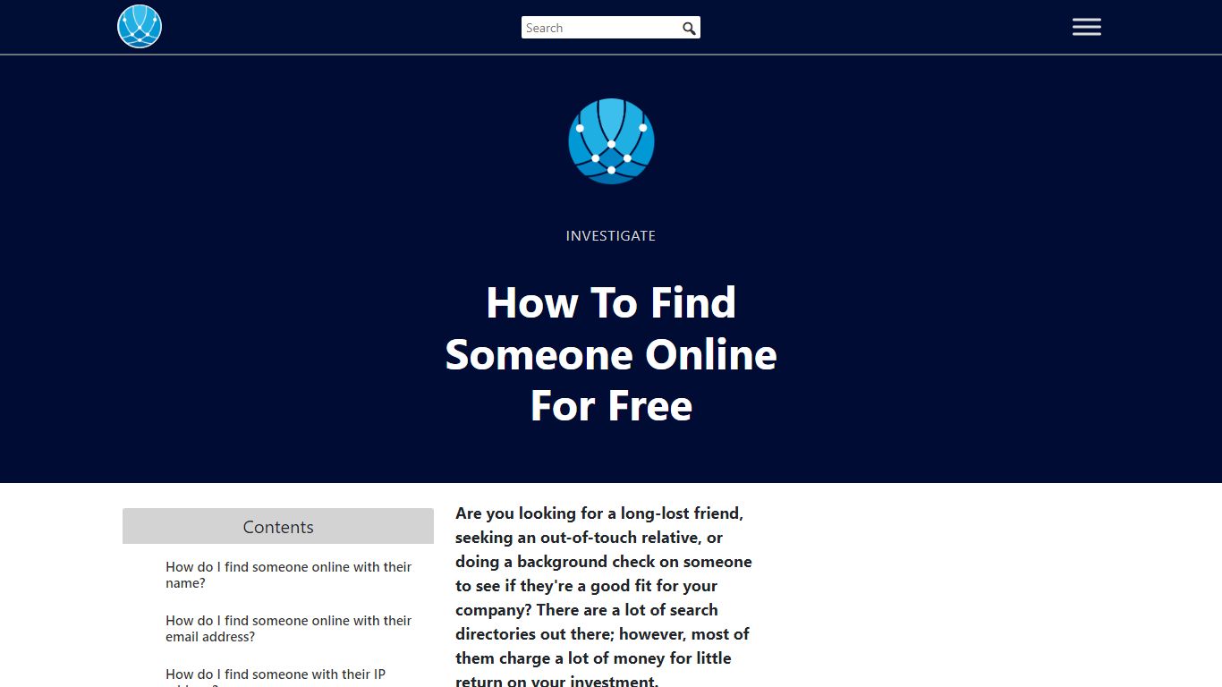 How To Find Someone Online For Free - WhatIsMyIP.com®